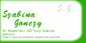 szabina gonczy business card